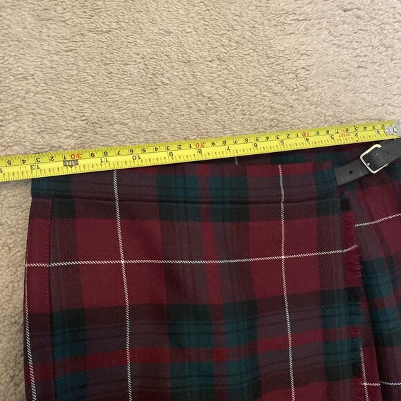 Waist Measuring Sz 26” WPL8046 Charter Club Skirt Plaid Red and Geeen Scotland - Picture 9 of 11